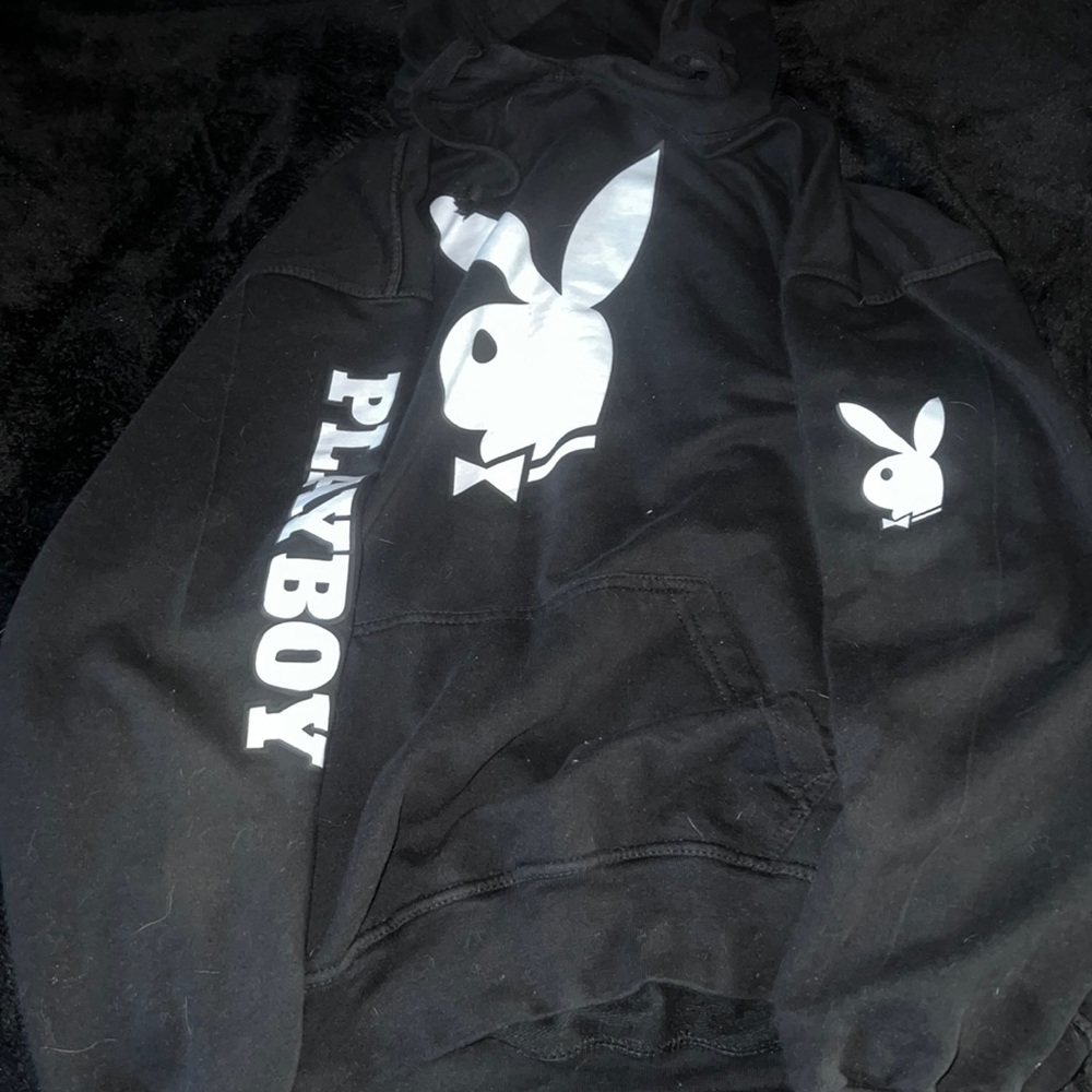 Black playboy hoodie